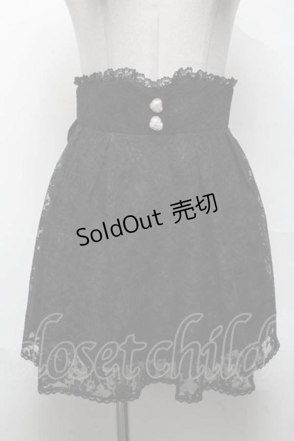 画像1: Secret Honey / レーススカパン  黒 S-25-04-01-088-CA-PA-AS-ZS (1)