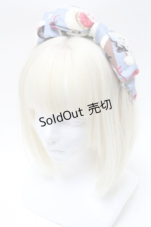 画像1: metamorphose / Wonder Card リボンカチューシャ  サックス S-25-04-01-015-ME-AC-AS-ZS (1)