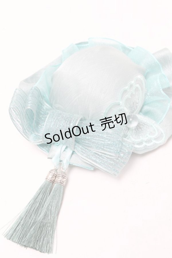 画像2: Hoshibako Works / 藤花集中華風お団子クリップ式ヘッドドレス  ミント S-25-04-01-019-LO-AC-AS-ZS (2)