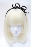 画像2: MILK / パールリボンカチューシャ  黒 S-25-04-01-027-ML-AC-AS-ZS (2)