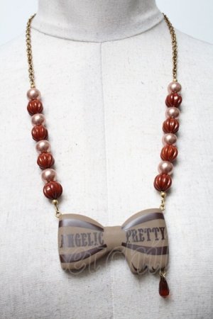 画像: Angelic Pretty / Melty Ribbon Chocolateネックレス  ブラウン S-25-04-01-037-AP-AC-AS-ZS