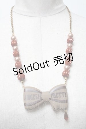 画像: Angelic Pretty / Melty Ribbon Chocolateネックレス  ブラウン S-25-04-01-037-AP-AC-AS-ZS