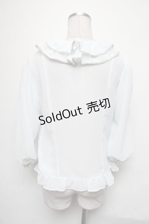 画像2: Angelic Pretty / Moonlightブラウス  サックス S-25-04-03-053-AP-BL-HR-ZS (2)