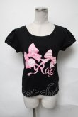 画像1: Angelic Pretty / リボンptカットソー  黒 S-25-04-03-060-AP-TS-HR-ZS (1)