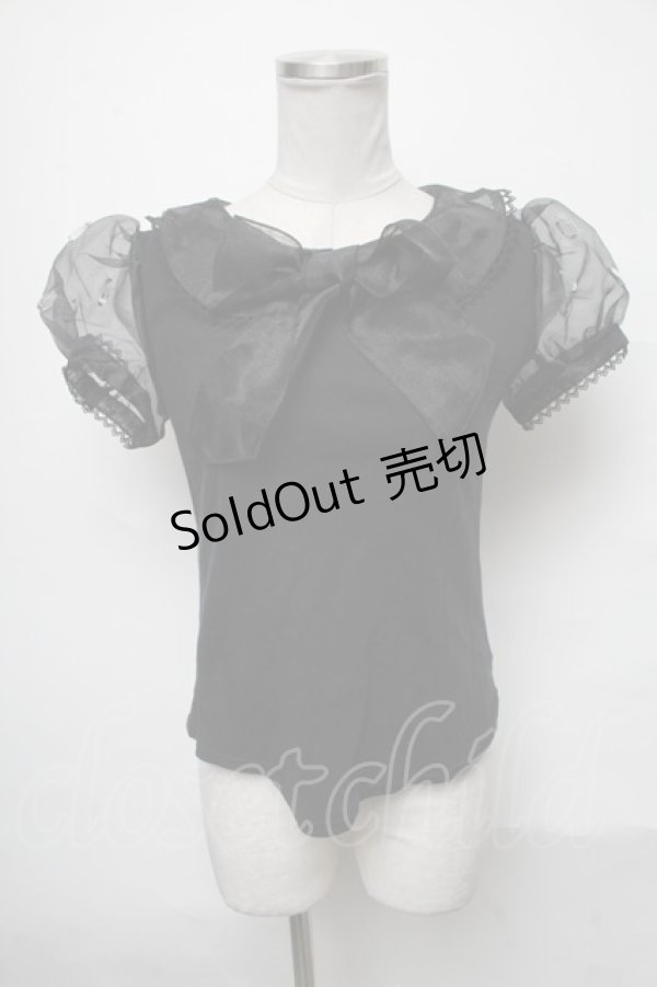 画像1: Angelic Pretty / ガラスの人形カットソー  黒 S-25-04-03-061-AP-TO-HR-ZS (1)