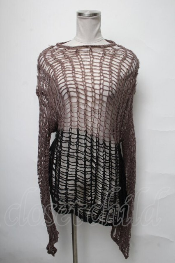画像1: Drug Honey / バイカラーニットトップス   S-25-04-03-066-PU-TO-AS-ZT129 (1)