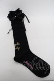画像2: Angelic Pretty / プリンセスロゴオーバーニー  黒 S-25-04-03-007-AP-ZA-HR-ZS (2)