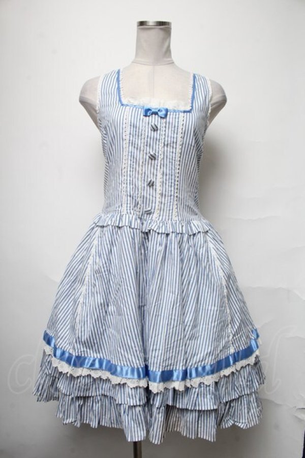 画像1: Angelic Pretty / Pure Memoryジャンパースカート  サックス S-25-04-03-076-AP-OP-HR-ZS (1)