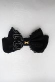 画像1: Angelic Pretty / ロゴリボンチャームハートバレッタ  黒 S-25-04-03-009-AP-ZA-HR-ZS (1)