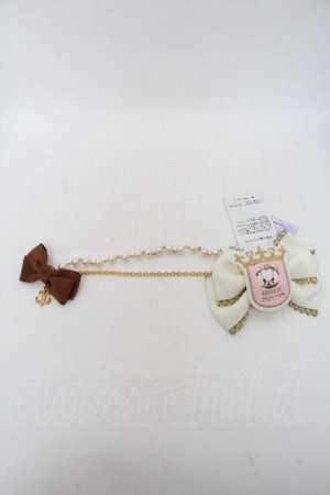 画像: Angelic Pretty / Charlotte's Bearワッペンリボンブローチ  ブラウン S-25-04-03-010-AP-AC-HR-ZS