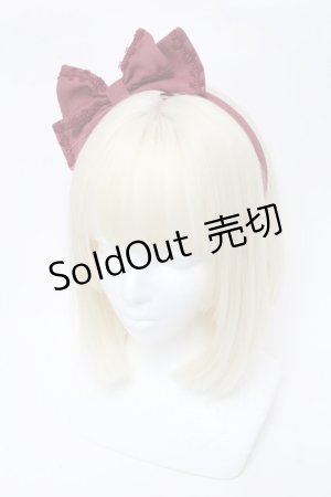 画像: Angelic Pretty / ななめシフォンカチューシャ  ボルドー S-25-04-03-030-AP-AC-HR-ZS