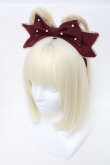 画像1: Angelic Pretty / プレゼントBearカチューシャ  ボルドー S-25-04-03-032-AP-AC-HR-ZS (1)