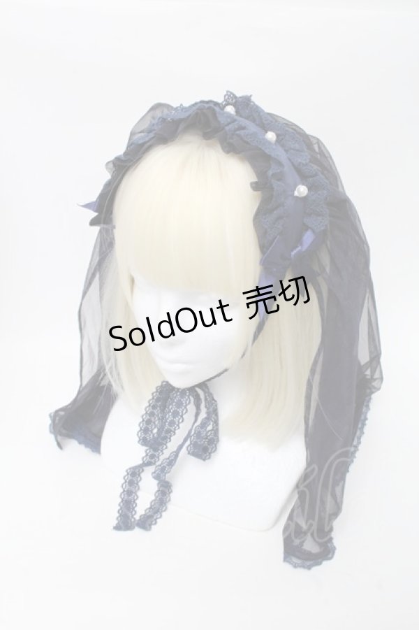 画像1: Angelic Pretty / シスターベールヘッドドレス  紺 S-25-04-03-035-AP-AC-HR-ZS (1)