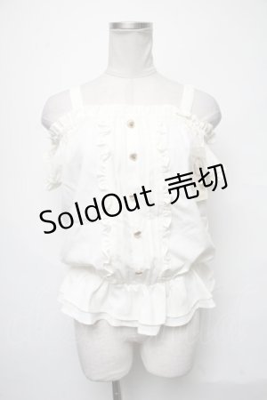 画像: Ank Rouge / シェルボタンオフショルトップス  キナリ S-25-04-03-047-CA-BL-HR-ZS