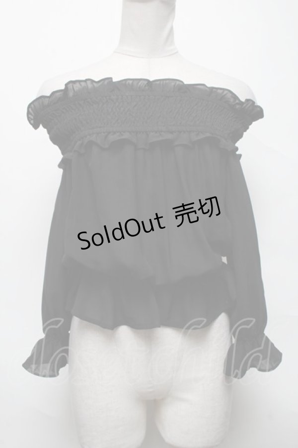 画像1: Ank Rouge / シフォントップス  黒 S-25-04-05-045-CA-TO-AS-ZS (1)