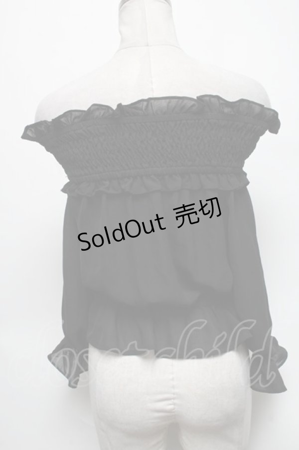 画像2: Ank Rouge / シフォントップス  黒 S-25-04-05-045-CA-TO-AS-ZS (2)