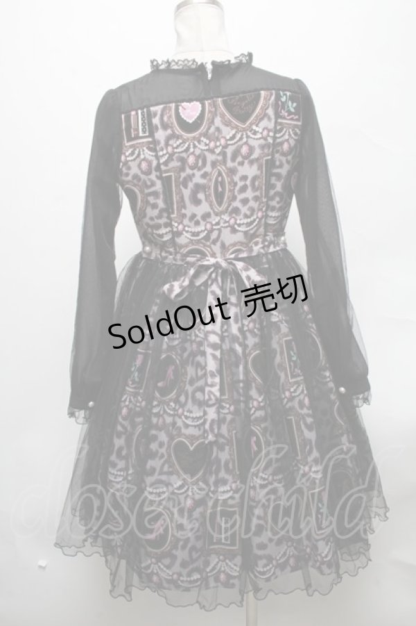 画像2: Angelic Pretty / Girly Leopardワンピース  グレー S-25-04-05-060-AP-OP-AS-ZS (2)