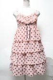 画像1: Emily Temple cute / シフォンドットキャミワンピース  ピンク S-25-04-05-071-ET-OP-HR-ZS (1)