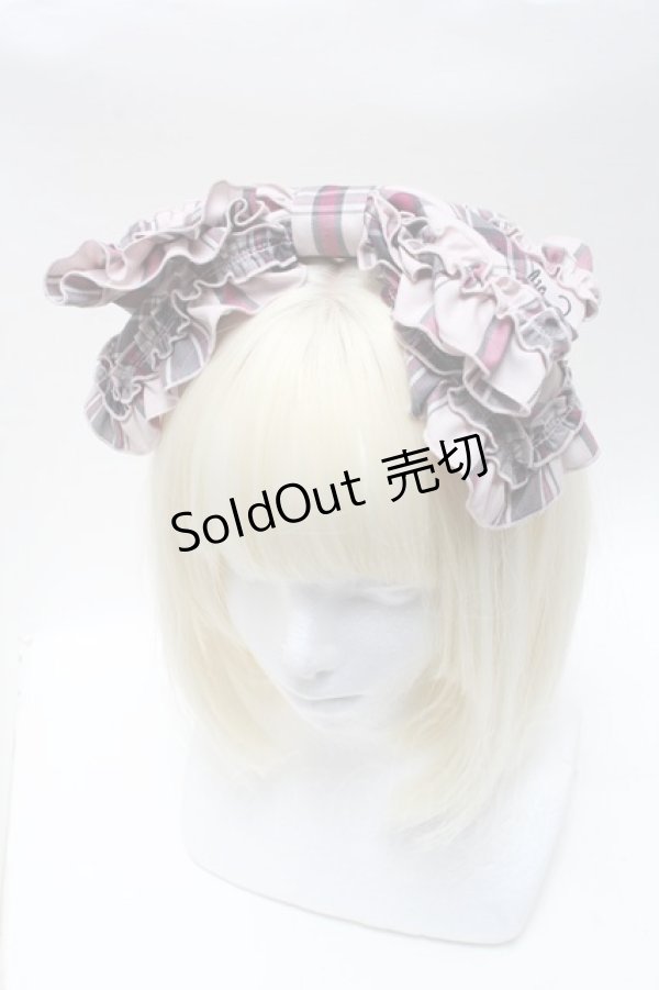 画像1: Angelic Pretty / タータンチェックDreaming Girlカチューシャ  ピンク S-25-04-05-008-AP-AC-AS-ZS (1)
