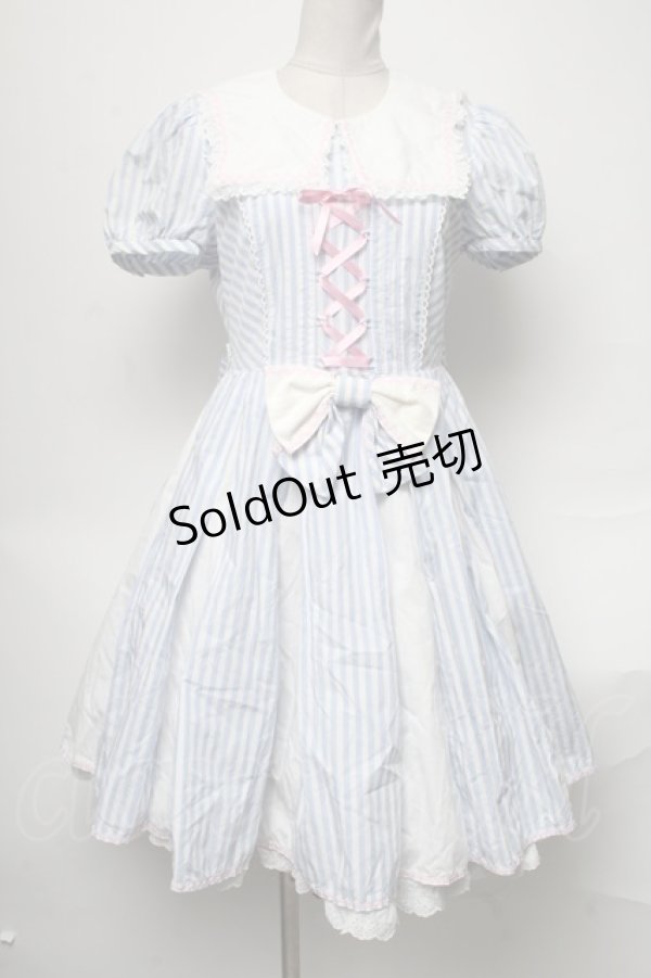 画像1: Angelic Pretty / Airyストライプワンピース  サックスｘ白 S-25-04-05-074-AP-OP-AS-ZS (1)