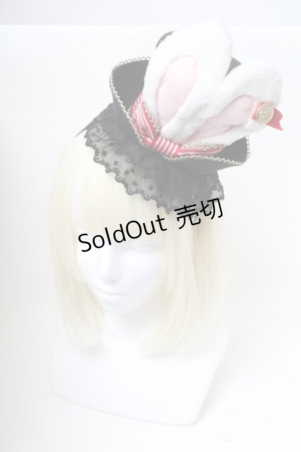 画像1: Angelic Pretty / Magical Night Theater Hatカチューシャ  黒ｘ白 S-25-04-05-009-AP-AC-AS-ZS (1)