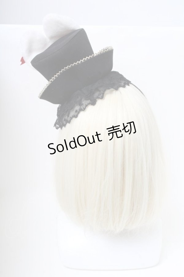 画像3: Angelic Pretty / Magical Night Theater Hatカチューシャ  黒ｘ白 S-25-04-05-009-AP-AC-AS-ZS (3)