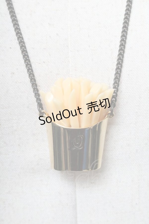 画像1: Q-pot. / Q-pot. ダイナーラッキーフレンチフライネックレス  ゴールド S-25-04-05-011-QP-AC-AS-ZS (1)