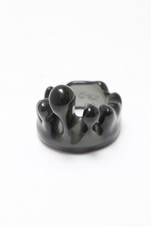 画像: Q-pot. / クリアブラックメルトリング 16 黒 S-25-04-05-002-QP-AC-AS-ZS