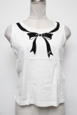 画像1: MILK / リボンタンクトップ  白 S-25-04-05-020-ML-TO-HR-ZS (1)