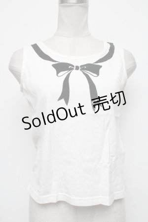 画像: MILK / リボンタンクトップ  白 S-25-04-05-020-ML-TO-HR-ZS