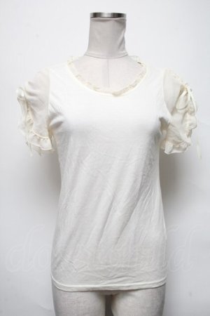 画像: Fi.n.t / シフォン袖カットソー  オフ S-25-04-05-024-CA-TO-HR-ZS