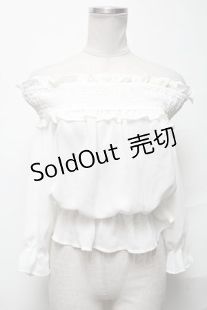 画像: Ank Rouge / シフォントップス  白 S-25-04-05-033-CA-TO-AS-ZS