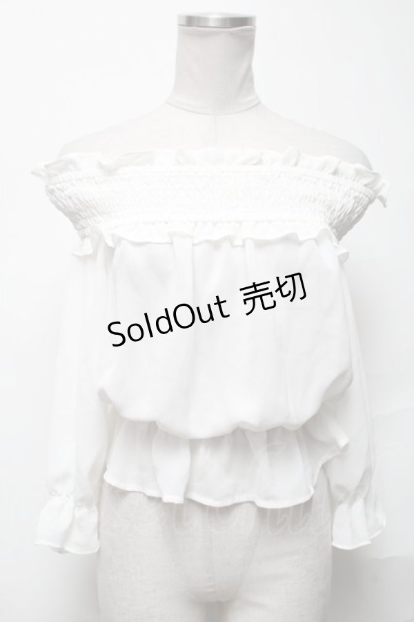 画像1: Ank Rouge / シフォントップス  白 S-25-04-05-033-CA-TO-AS-ZS (1)