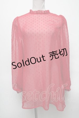 画像: E hyphen world gallery / ドットシフォントップス  赤 S-25-04-05-042-LO-TO-AS-ZS
