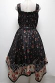 画像2: axes femme / Mulhouse Collection フラワーパネル柄イレヘムワンピース  黒 S-25-04-06-050-AX-OP-HR-ZS (2)