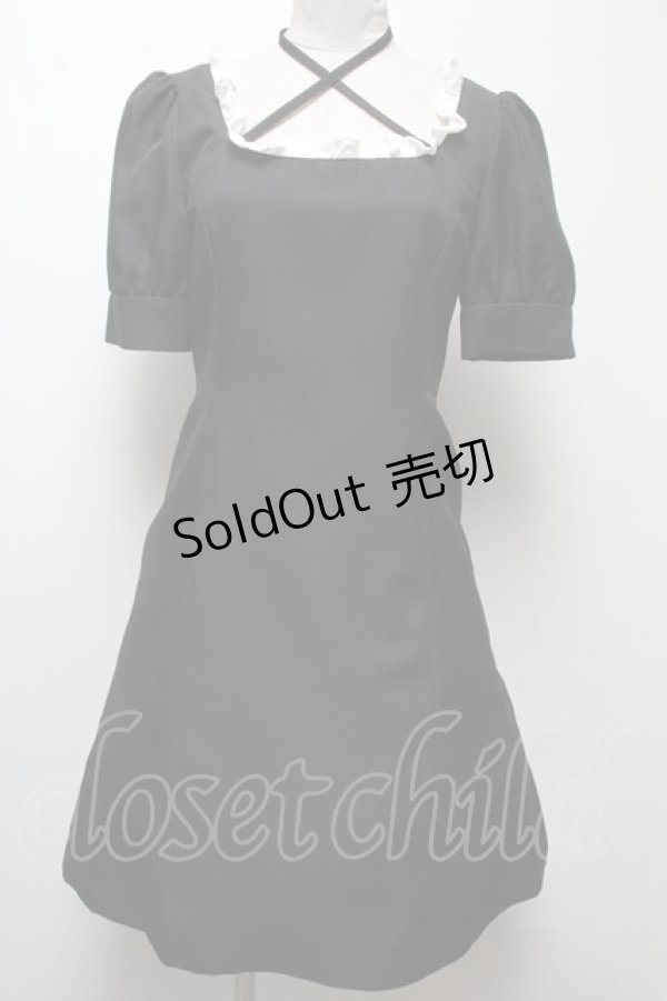 画像1: MILK / Mary dress  黒ｘ白 S-25-04-06-053-ML-OP-AS-ZS (1)