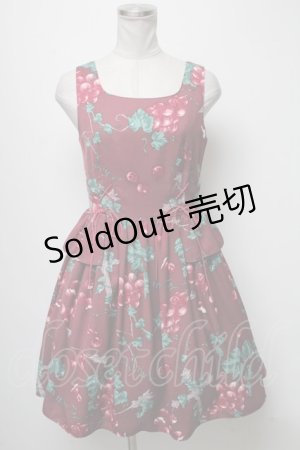 画像: 【SALE】MILK / ぶどうの神話ドレス  ワイン S-25-04-06-065-ML-OP-AS-ZT178