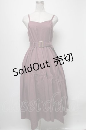 画像: axes femme / ドロストデザインキャミワンピース  ワイン S-25-04-06-066-AX-OP-HR-ZI