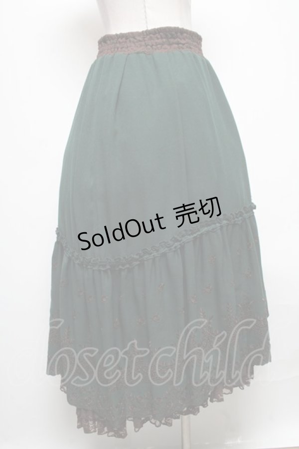 画像2: axes femme / フィッシュテールロングスカート  グリーン S-25-04-06-077-AX-SK-HR-ZS (2)
