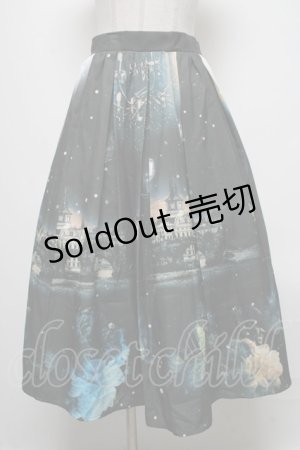 画像: axes femme Nostalgic / 幻想街柄ロングスカート  グリーン S-25-04-06-079-LO-SK-HR-ZS