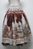 画像2: axes femme NOSTALGIE / 絵画柄スカート  ブラウン S-25-04-06-080-AX-SK-HR-ZS (2)