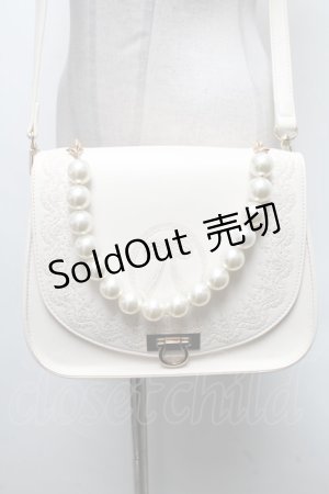 画像: axes femme POETIQUE / リボン刺繍バッグ  ベージュ S-25-04-06-008-AX-BG-HR-ZS