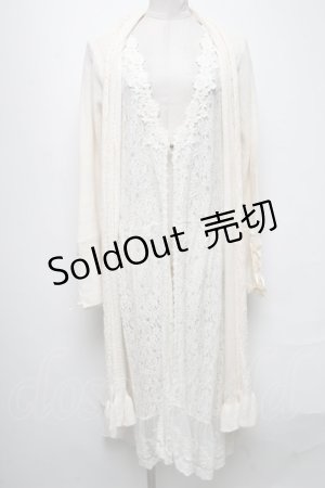 画像: axes femme / ジレ重ね着風ロングカーディガン  キナリ S-25-04-06-019-AX-BL-HR-ZS