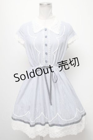 画像: MILK / ストライプワンピース  サックス S-25-04-06-025-ML-OP-AS-ZS