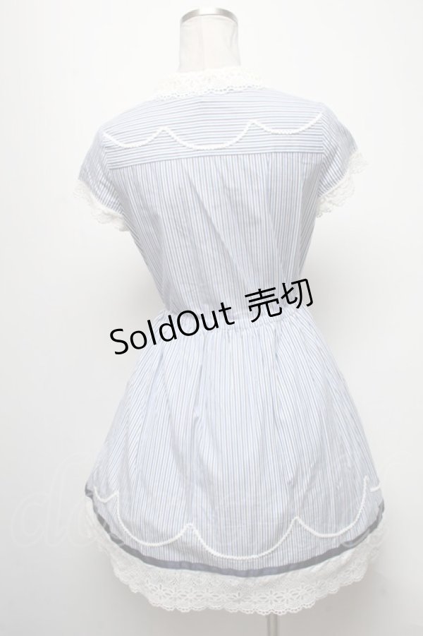 画像2: MILK / ストライプワンピース  サックス S-25-04-06-025-ML-OP-AS-ZS (2)