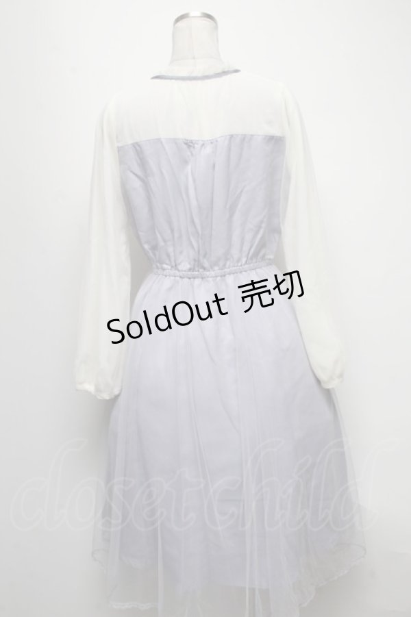 画像2: axes femme POETIQUE / チュールデザインワンピース  ラベンダー S-25-04-06-030-AX-OP-HR-ZS (2)