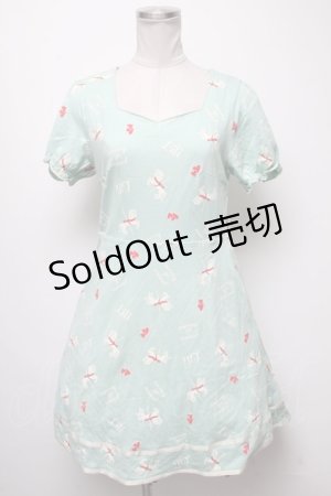 画像: Fi.n.t / メリーゴーランド柄カットワンピース  ミント S-25-04-06-033-CA-OP-HR-ZS