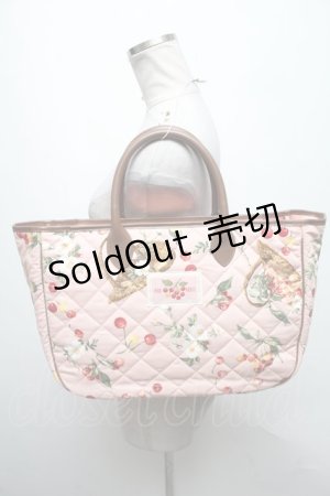 画像: PINK HOUSE / 野ばらとチェリープリントバッグ  ピンク S-25-04-07-015-LO-BG-AS-ZS