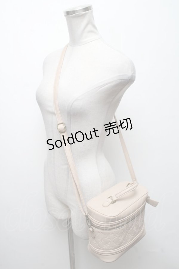 画像3: axes femme / 型押しデザインバニティバッグ  ベージュ S-25-04-07-019-AX-BG-HR-ZT335 (3)