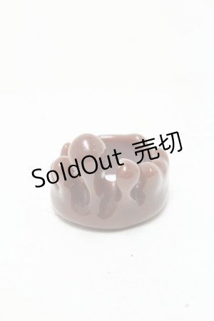 画像: Q-pot. / チョコレートメルトリング L ブラウン S-25-04-09-001-QP-AC-HR-ZS